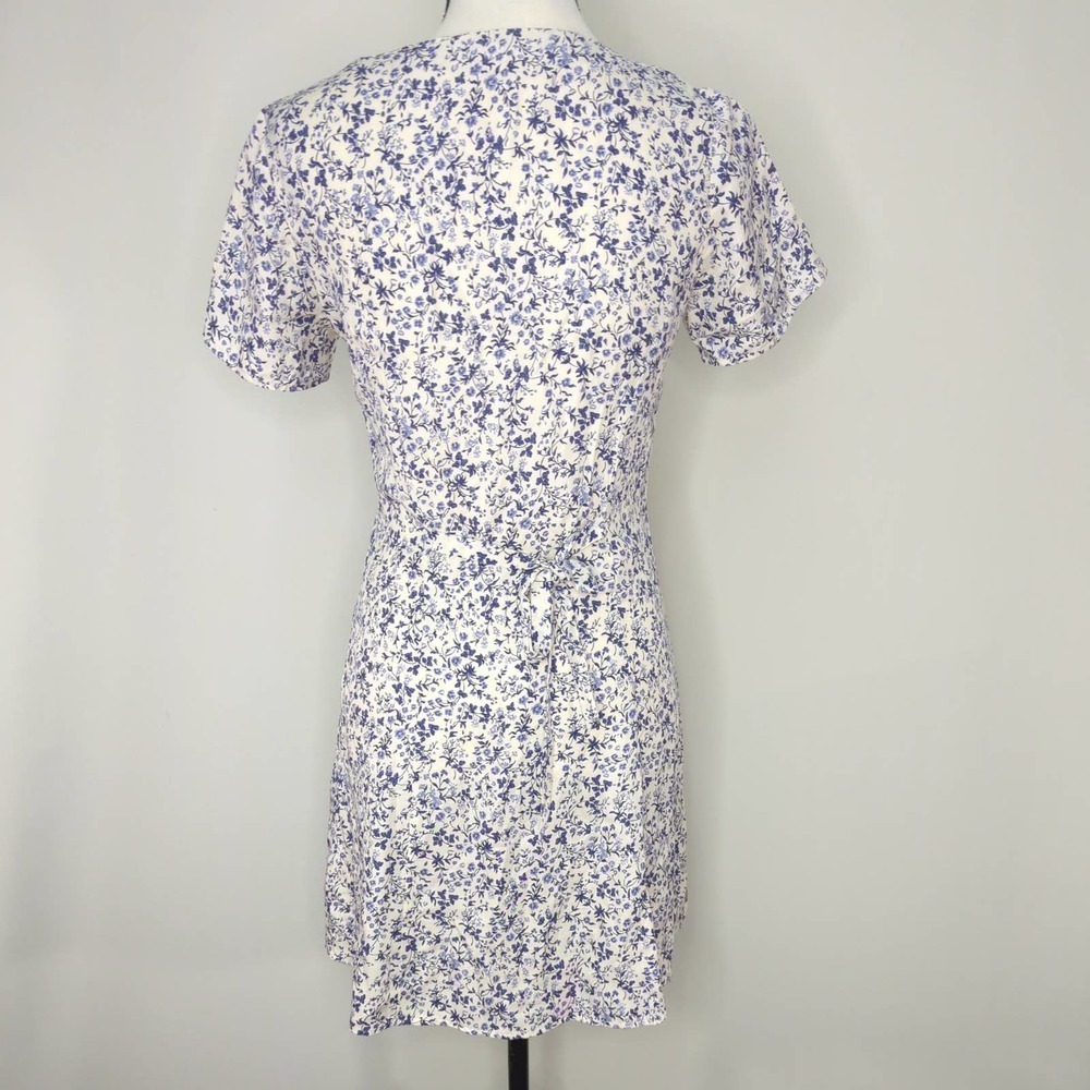 Reformation Margeaux Floral Mini Dress - Blue and White - Picture 5 of 12